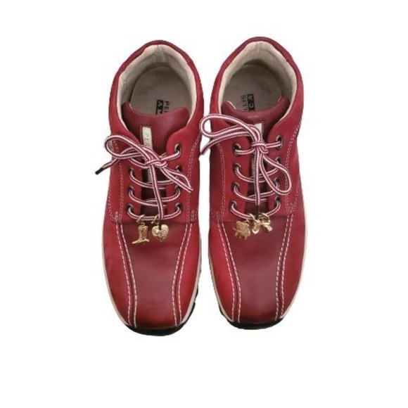 Perry Ellis America Women's Dimension Lea Nubuck Lace-Up Ankle Boots Cherry 8.5 - Picture 5 of 9